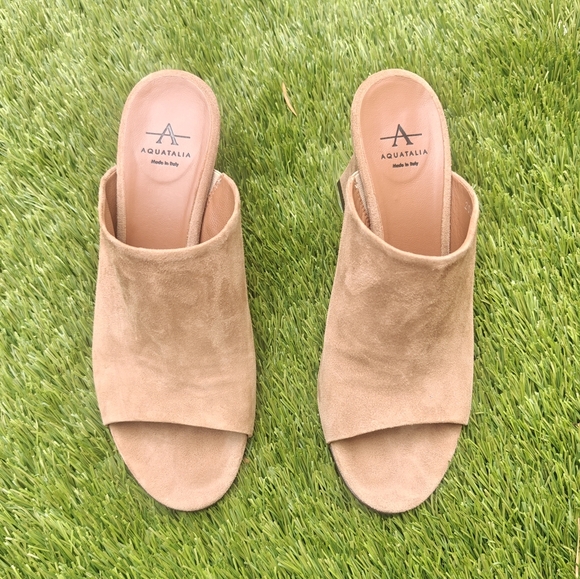 NEW Aquatalia Carmina Suede Mule Sandals - Picture 6 of 10